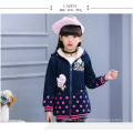 dotted coats pink clothes baby girls 4-14 years old winter jackets warm good quality hoodies children coats with fur